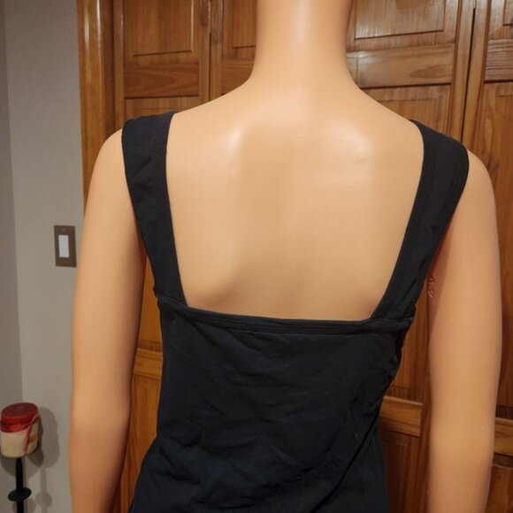 JAMES PERSE black sleeveless bodycon dress with ruched sides little black dress - Picture 5 of 7